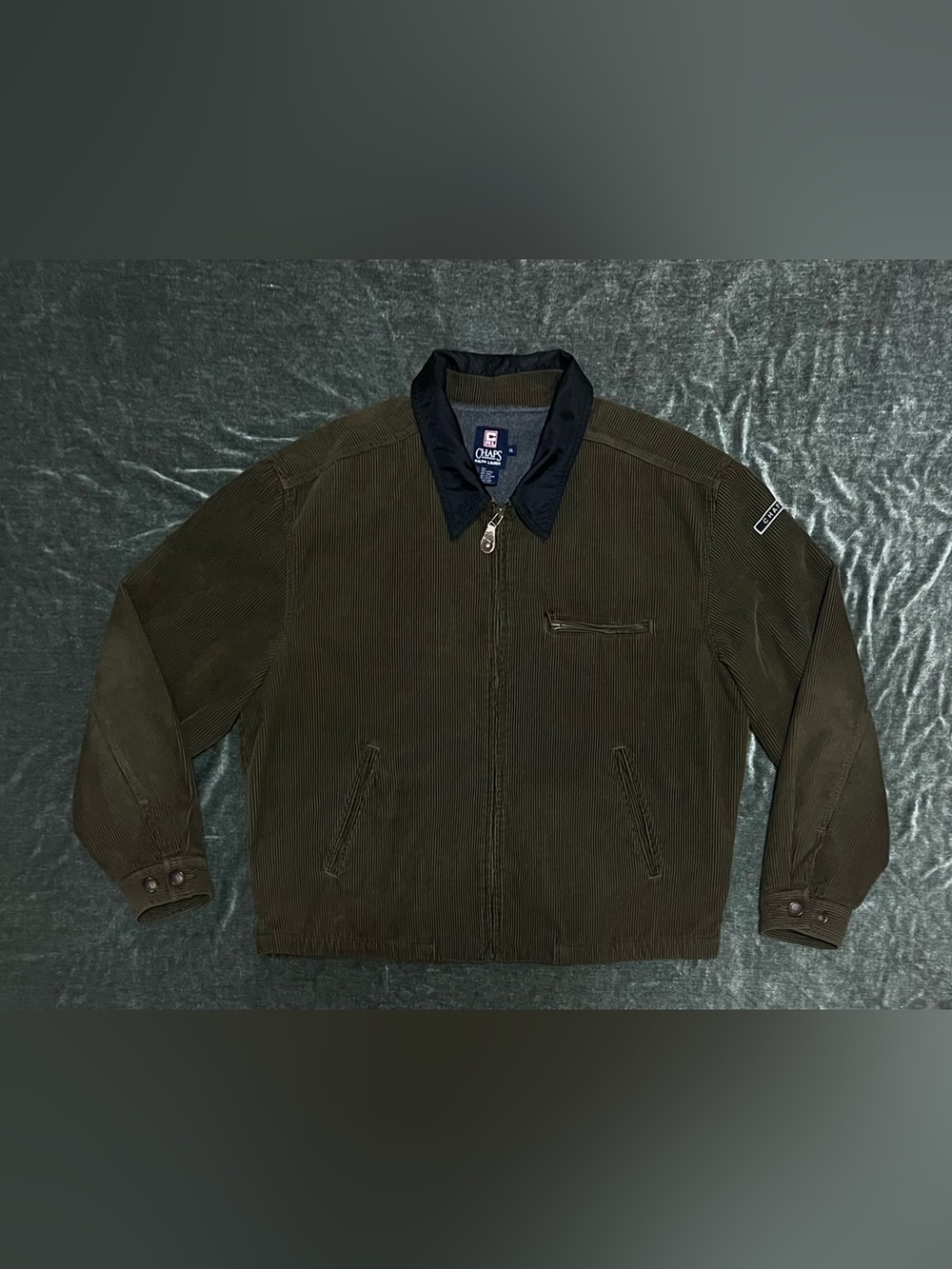 Vintage Chaps Ralph Lauren Corduroy Full-Zip Jacket Men’s Size XL Olive Green